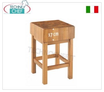 Bloques de Carnicero en Madera de Acacia Grosor 17 cm con Pedestal