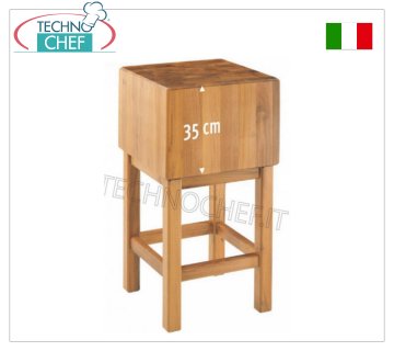 Bloques de Carnicero en Madera de Acacia Grosor 35 cm con Pedestal