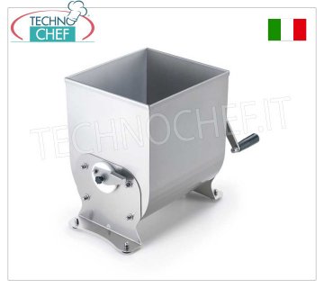 SIRMAN - Amasadora de carne manual en acero inoxidable, capacidad de cuba de 20 kg, mod.IP20MAN
