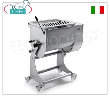 SIRMAN - Amasadora de carne en acero inoxidable, capacidad del recipiente 50 kg, cuchillas de acero inoxidable desmontables, mod.50XPBA