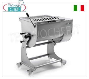 SIRMAN - Amasadora de carne en acero inoxidable, capacidad del bol 120 kg, cuchillas extraíbles en acero inoxidable, mod.120XPBA