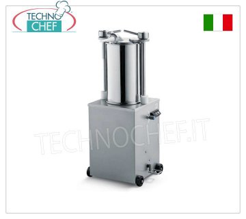 LLENADORA HIDRÁULICA VERTICAL DE ACERO INOXIDABLE para SALAMI, Capacidad 25 lt.