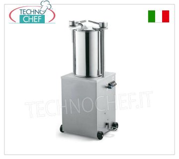 RELLENO HIDRÁULICO VERTICAL DE ACERO INOXIDABLE PARA SALAMI, CAPACIDAD 35 lt.