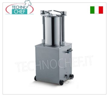 RELLENO HIDRÁULICO VERTICAL DE ACERO INOXIDABLE PARA SALAMI, CAPACIDAD 50 lt.