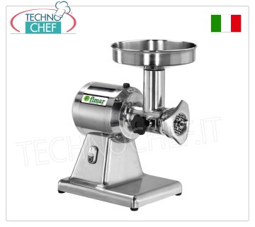 Fimar - Picadora de Carne Profesional Tipo 12, con GRUPO DE PICADO DE CARNE DE ACERO INOXIDABLE - DESMONTABLE,