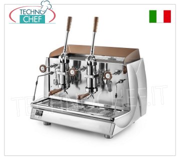 WEGA - Cafeteras Espresso de 2 Grupos de PALANCA, Profesional para Bar, Mod. ALE2VLV