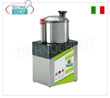 FIMAR - Technochef, Cortador Profesional de Acero Inoxidable con cuba de 5 litros, Mod.CL5