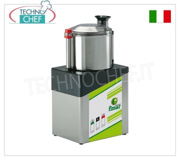 FIMAR - Technochef, Cortador Profesional de Acero Inoxidable con cuba de 8 litros, Mod.CL8