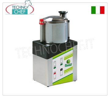 FIMAR - Technochef, Cortadora Profesional de Acero Inoxidable de 5 lt, 2 Velocidades, Mod.CL5V2