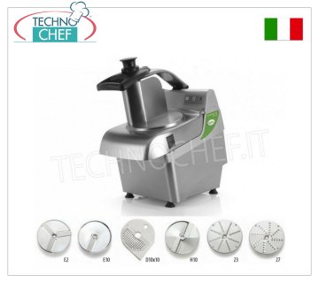 FAMA - Cortador de Verduras Eléctrico Profesional con Kit de 6 Discos, Línea ÈLITE, Mod.FTV300