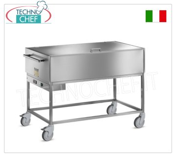 TECHNOCHEF - Carro baño maría caliente, 4 recipientes GN 1/1, Mod.014.A