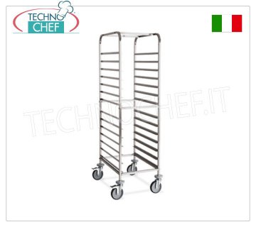 CARRITO Porta Bandejas para Pizza-Pastelería para 14 BANDEJAS de 60x40 cm,