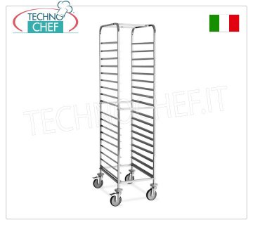 CARRITO Porta bandejas para Pizza-Pastelería para 18 BANDEJAS de 60x40 cm,
