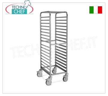 CARRITO Porta bandejas para Pizza-Pastelería para 18 BANDEJAS de 60x40 cm,