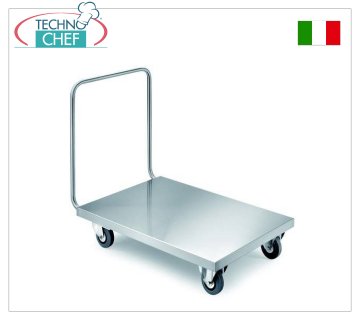 Technochef - CARRO PLATAFORMA BAJO DE ACERO INOXIDABLE, Capacidad 1400 Kg, art. CP1-RF