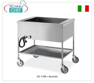TECHNOCHEF - Carrito para baño maría caliente, Mod.MC1396