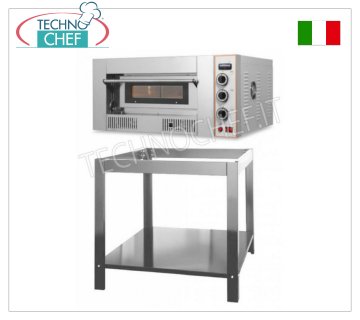 Horno de pizza a gas para 4 pizzas, cámara de 62x62 cm, controles MECÁNICOS,