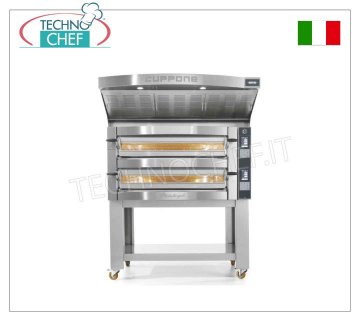 CUPPONE - Horno Eléctrico para 4 Pizzas, Ø 35 cm - CÁMARA 720x720x140 cm, mod. MIGUEL ANGEL