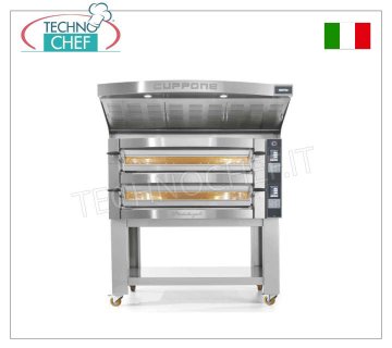 CUPPONE - Horno Eléctrico para 6 Pizzas, Ø 35 cm - CÁMARA 108x72x14h cm, mod. MIGUEL ANGEL