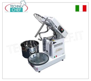 Famag GRILLETTA - Amasadora de espiral de 5 kg (cuba de 8 lt), dimensiones 450x250x350h