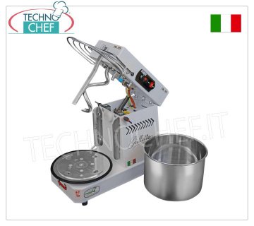 Famag Grilletta - Amasadora de espiral de alta hidratación de 5 kg (bol de 8 lt.), 10 velocidades, dim.mm.475x260x390h