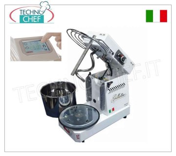 Famag Grilletta - Amasadora de espiral de alta hidratación de 6 kg (bol de 11 lt.), dimensiones 510x290x450h