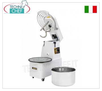 AMASADORA ESPIRAL de 12 Kg (bandeja de lt.16), dm.mm.385x670x725h