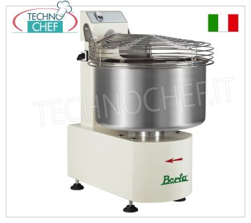 Fimar BERTA - Amasadora con espiral HOOK 25 Kg (cuba de 32 lt), dim.mm.470x625x805h