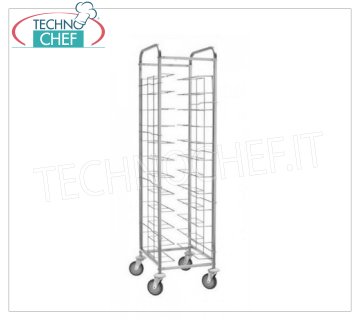 Carro para bandejas con guías universales, para 10 BANDEJAS Gastro-Norm y Euro-Norm 1/1
