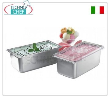 Barreños de acero inoxidable para helado 