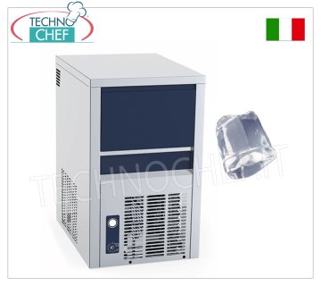 FABRICADORA DE HIELO EN CUBOS COMPLETOS, rendimiento 25 Kg/24 h, almacenamiento 6 Kg