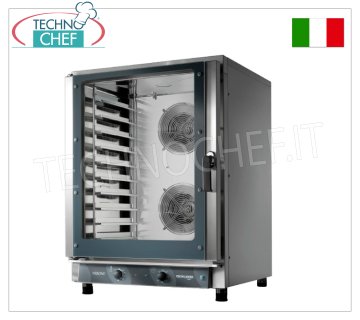 TECNODOM - Horno Eléctrico de Convección 10 Bandejas GN 1/1 o cm 60x40, dim.mm.840x920x1155h