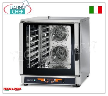 TECNODOM - Horno Eléctrico de Convección-Vapor, 7 Bandejas GN 1/1 o 60x40 cm, dim.mm 840x920x935h