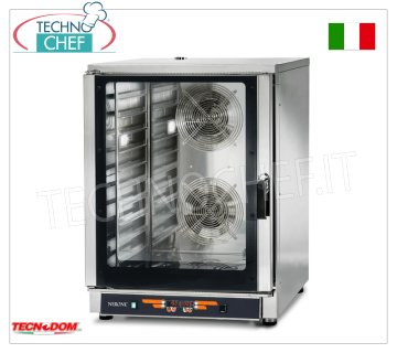 TECNODOM - Horno Eléctrico de Convección-Vapor, 10 Bandejas GN 1/1 o 60x40 cm, dim.mm 840x920x1155h