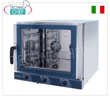 TECNODOM - Horno Eléctrico de Convección 3 Bandejas mm 600x400 GRILL, PUERTA GIRATORIA, dim.mm.775x700x560h