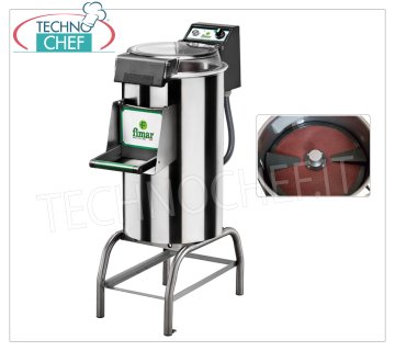 FIMAR - Technochef, Peladora de patatas profesional con soporte, capacidad de carga 25 kg, Mod. PPF/25