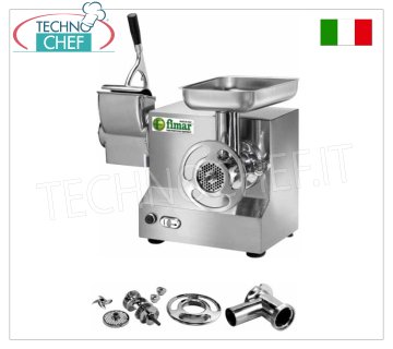 FIMAR - Picadora-Ralladora de Carne ''Tipo 22'', con Grupo de Molienda de Carne en ALUMINIO, Totalmente DESMONTABLE,