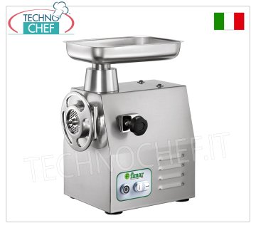 Fimar - Picadora de Carne Tipo 22, Profesional con Carenado, con grupo MOLINILLO DE ACERO INOXIDABLE - DESMONTABLE