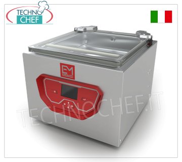 Envasadora de vacío de campana profesional, barra de sellado de 40 cm, cámara de 41x45x22h cm, mod. E-VAC40