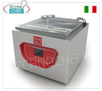 Envasadora de vacío de campana profesional, barra de sellado de 45 cm, cámara de 46x50x22h cm, mod. E-VAC45