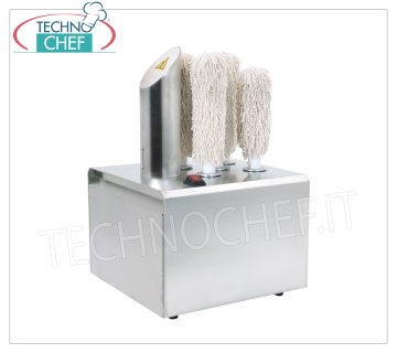 Secador de vidrio con 5 cepillos giratorios, productividad 300 vasos/h