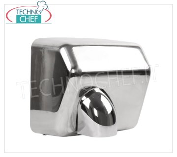 Secador de manos eléctrico con boquilla, chorro de aire: 60 segundos, temperatura 60°/70°C