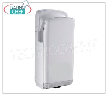 Secador de manos eléctrico, inserción automática de manos, chorro de aire: 7 segundos con apagado automático