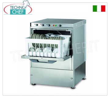 Lavavasos electromecánico, cesta cuadrada 350x350 mm, altura máxima útil de lavado 180 mm