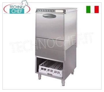 Lavavajillas-Lavautensilios electromecánico, cesta cuadrada mm 500x500, altura útil mm 370