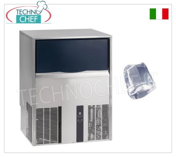 FABRICADORA DE HIELO EN CUBOS COMPLETOS, rendimiento 60 Kg/24 h, almacenamiento 40 Kg