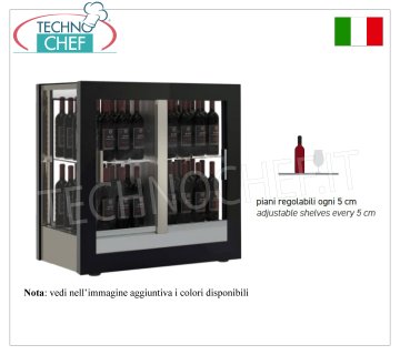 VITRINA-BODEGA para 64 botellas VERTICAL, Ventilada Estática, dim.mm.874x568x910h