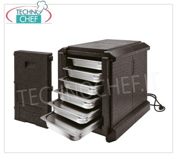 CONTENEDOR ISOTÉRMICO en POLIPROPILENO para RECIPIENTES GN 1/1 con TOMA DE CORRIENTE