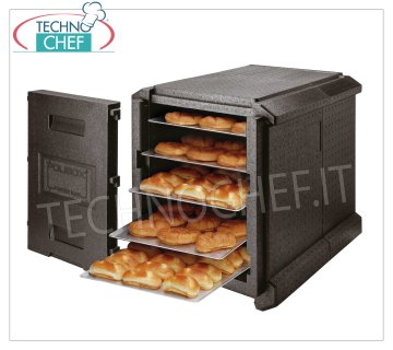 CONTENEDOR ISOTÉRMICO PORTER MAXI en POLIPROPILENO, para BANDEJAS de 600x400 mm, dim.mm.720x600x630h