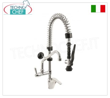 Grifo mezclador monomando con caño giratorio Ø18×200 mm y ducha suspendida